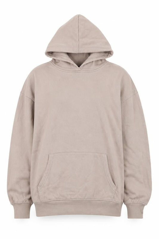 New Look Women's Beige Pullover Hoodie Size S Casual Cotton Blend