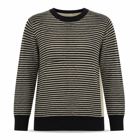 Ted Baker Women's Gold Striped Crew Neck Long Sleeve Jumper Size 12