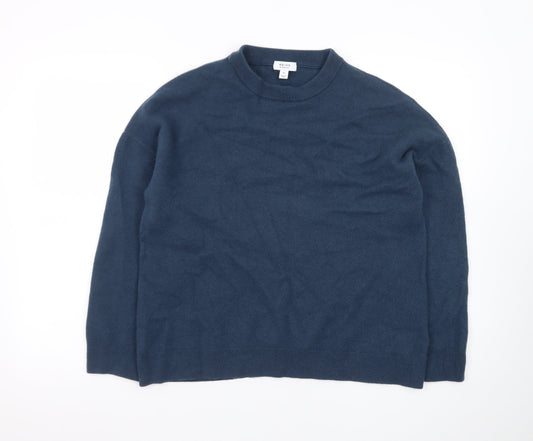 Reiss Men’s Blue Merino Wool XL Crew Neck Pullover Jumper