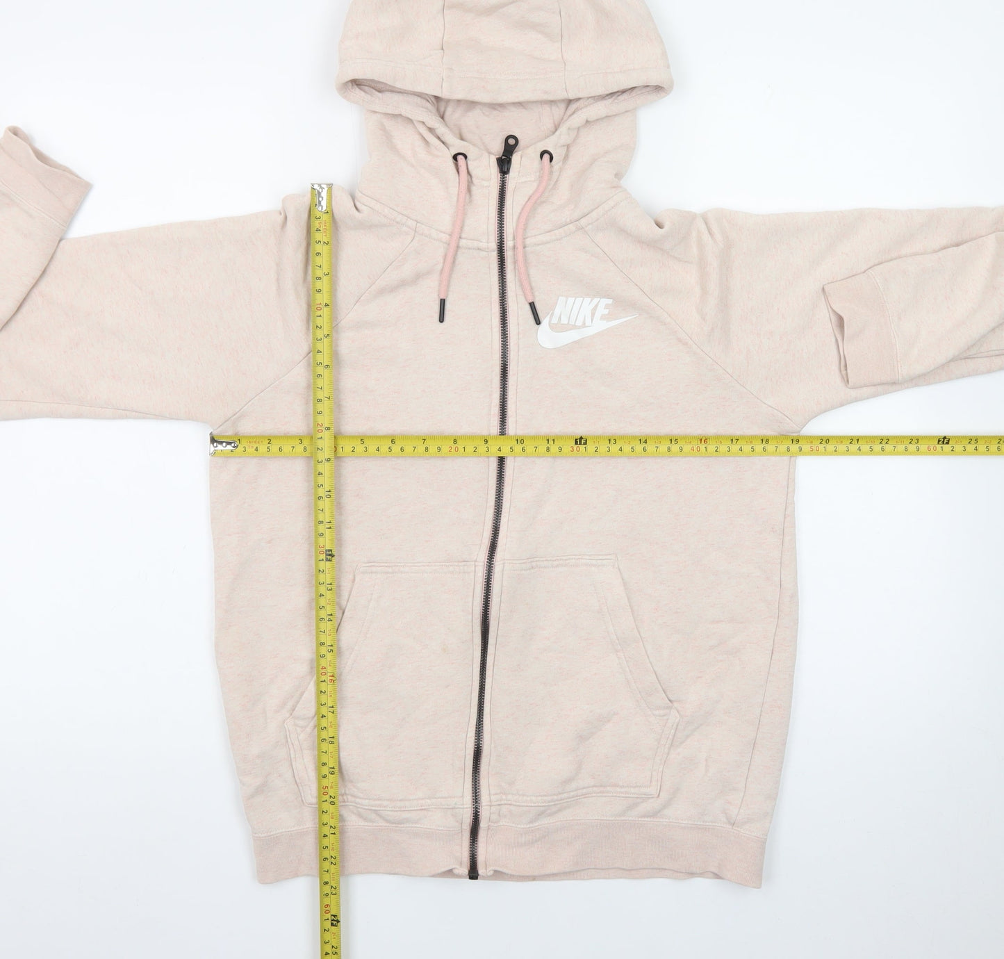 Nike Women's Beige Full Zip Hoodie Size S Relaxed Fit