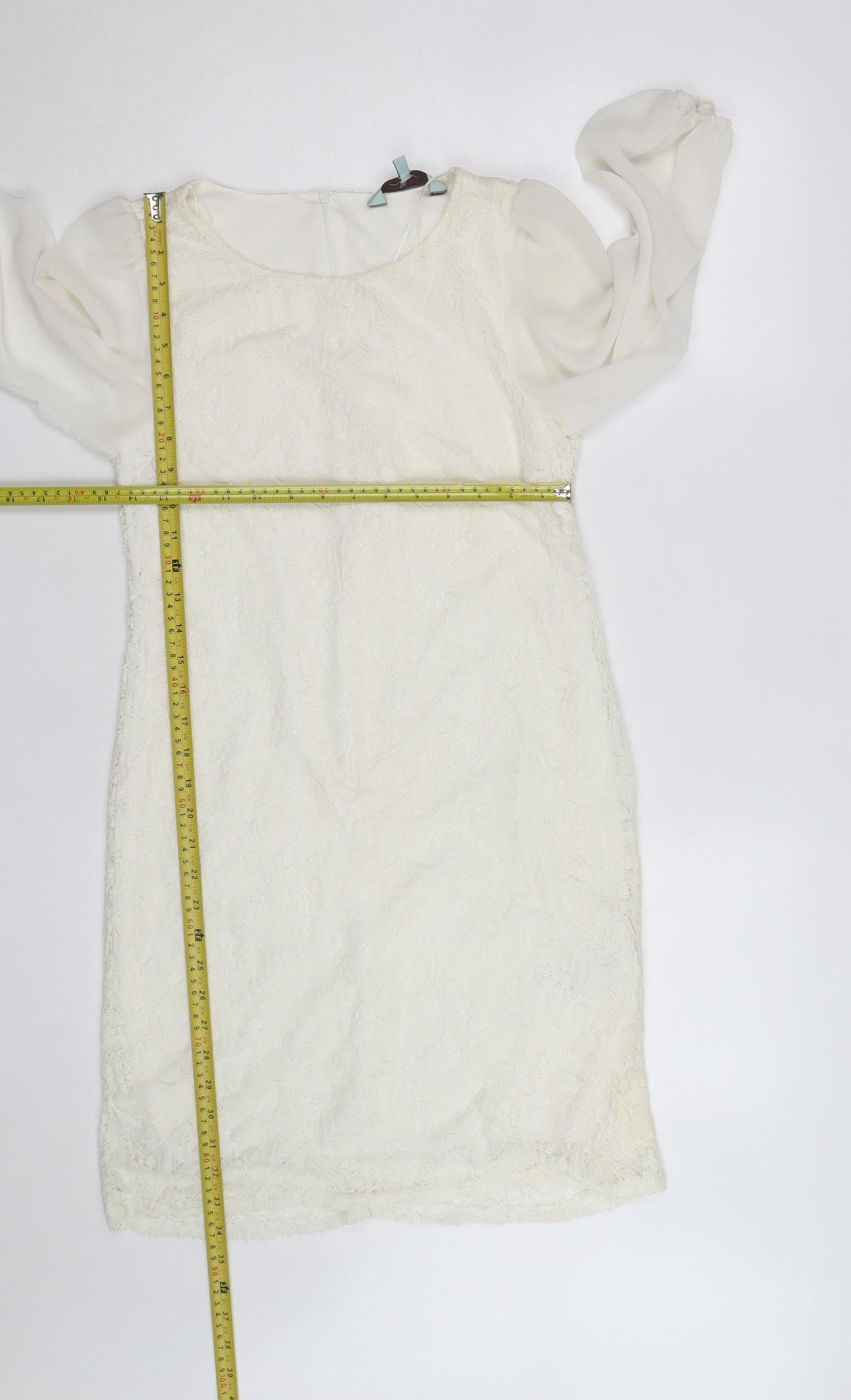 ASOS Tall Women’s Ivory Lace Tunic Blouse Size 10 Long Sleeve
