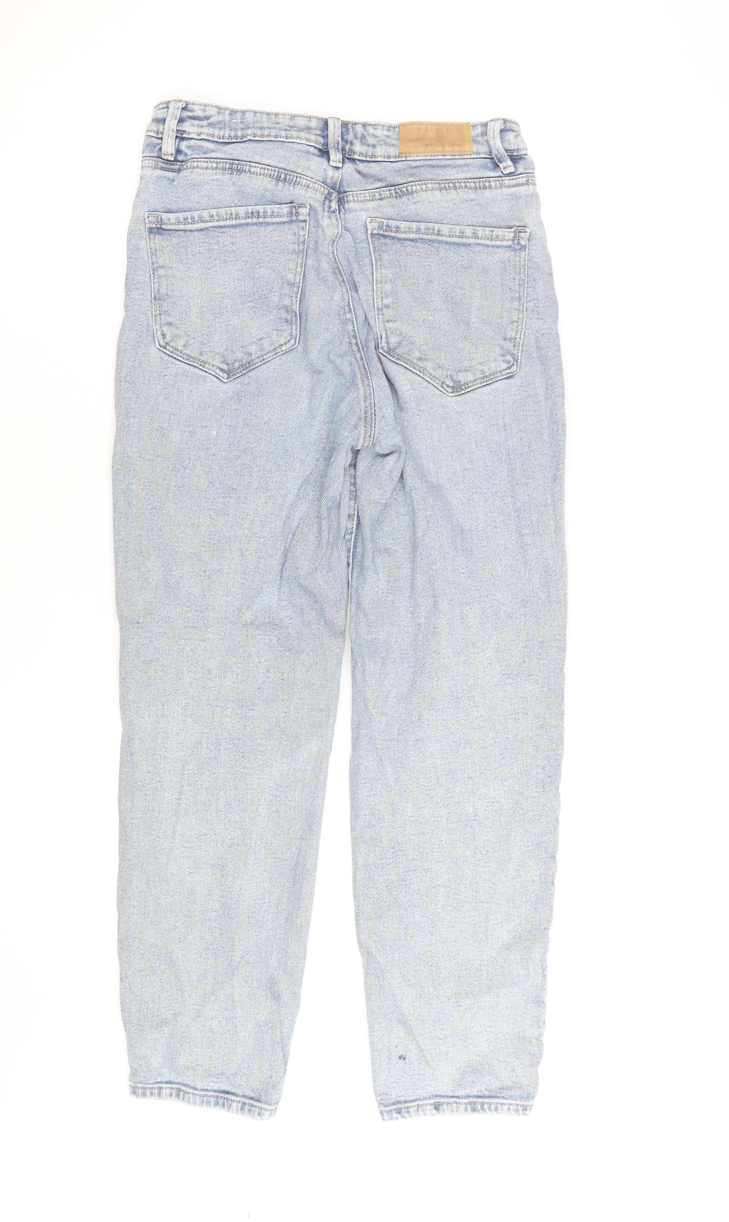 Stradivarius Women’s Blue Mom Jeans Size 12 High Rise Denim