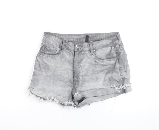 H&M Divided Women's Grey Denim Cut-Off Shorts Size 12