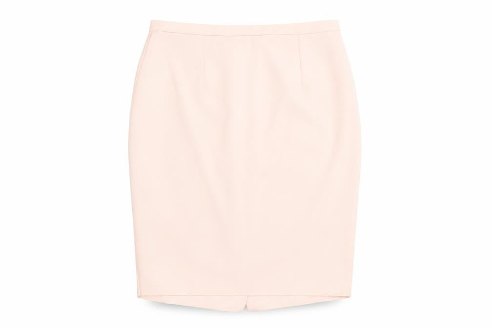 Front view of Classics Woman Pink Knee Length Pencil Skirt, size 16