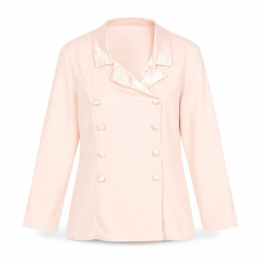 Classic Woman Pink Polyester Blazer Jacket UK 16 Womens