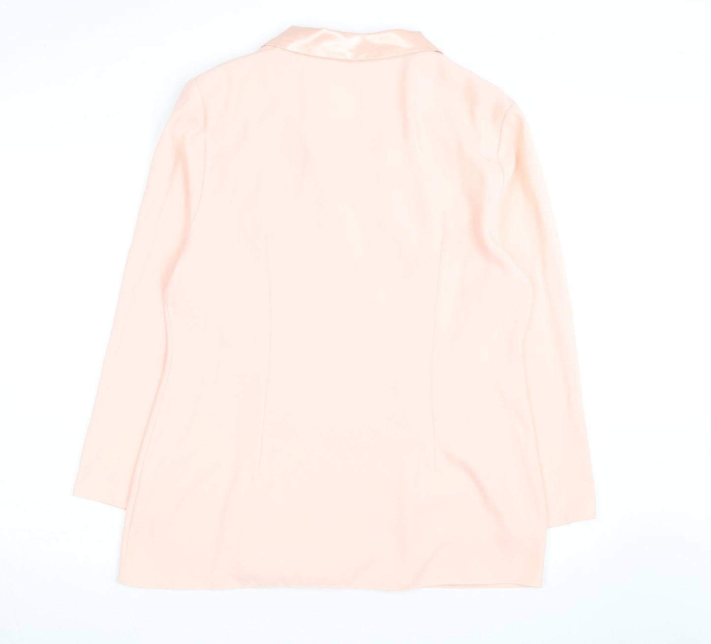 Classic Woman Pink Polyester Blazer Jacket UK 16 Womens
