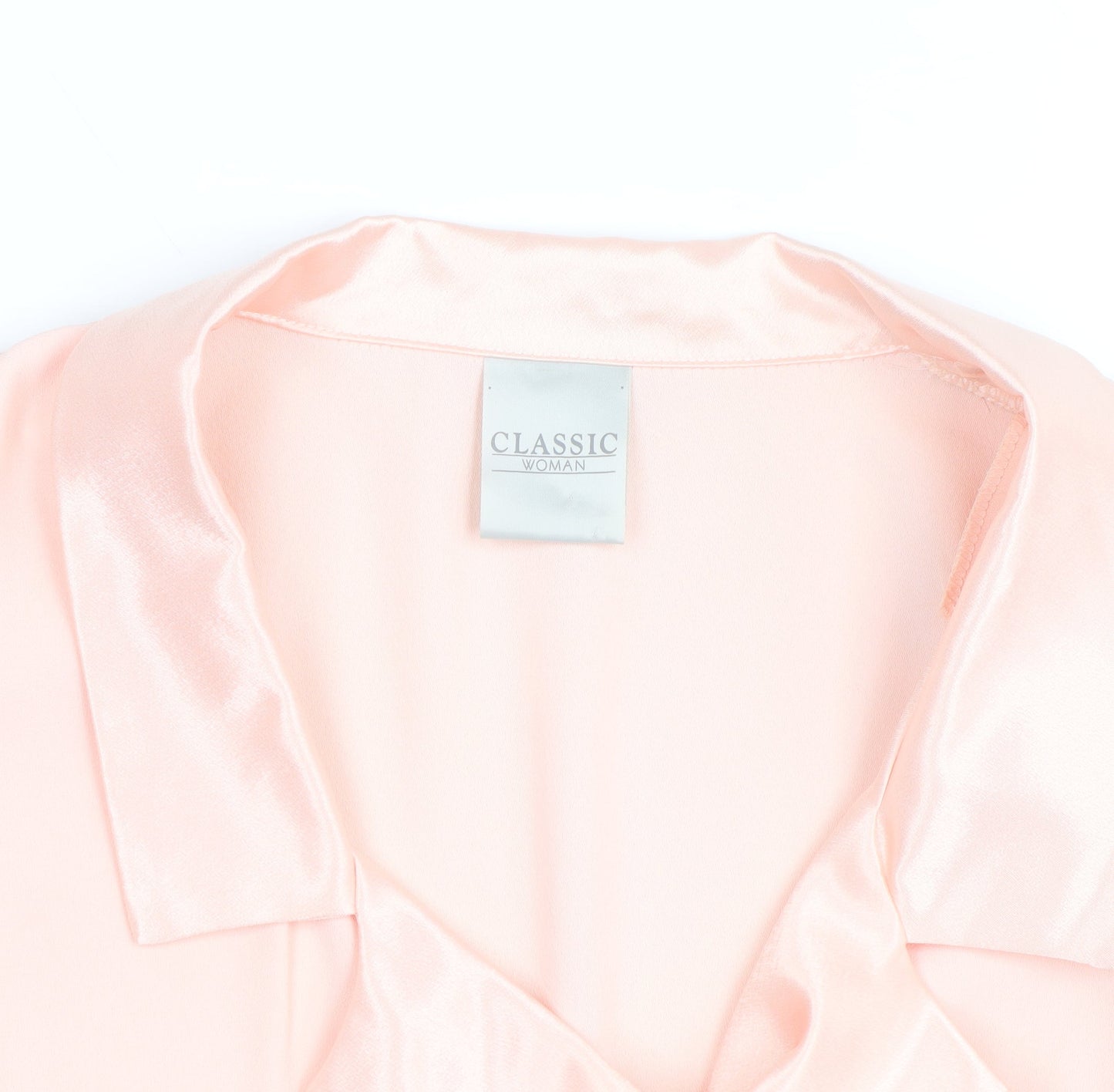 Classic Woman Pink Polyester Blazer Jacket UK 16 Womens