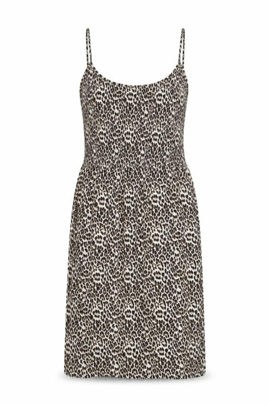F&F Women’s Brown Leopard Print Sleeveless Slip Dress Size 10
