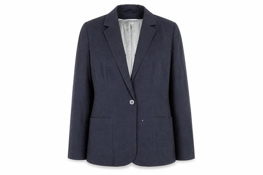 Next Women Blue Wool Blend Blazer Jacket Size 12 Workwear