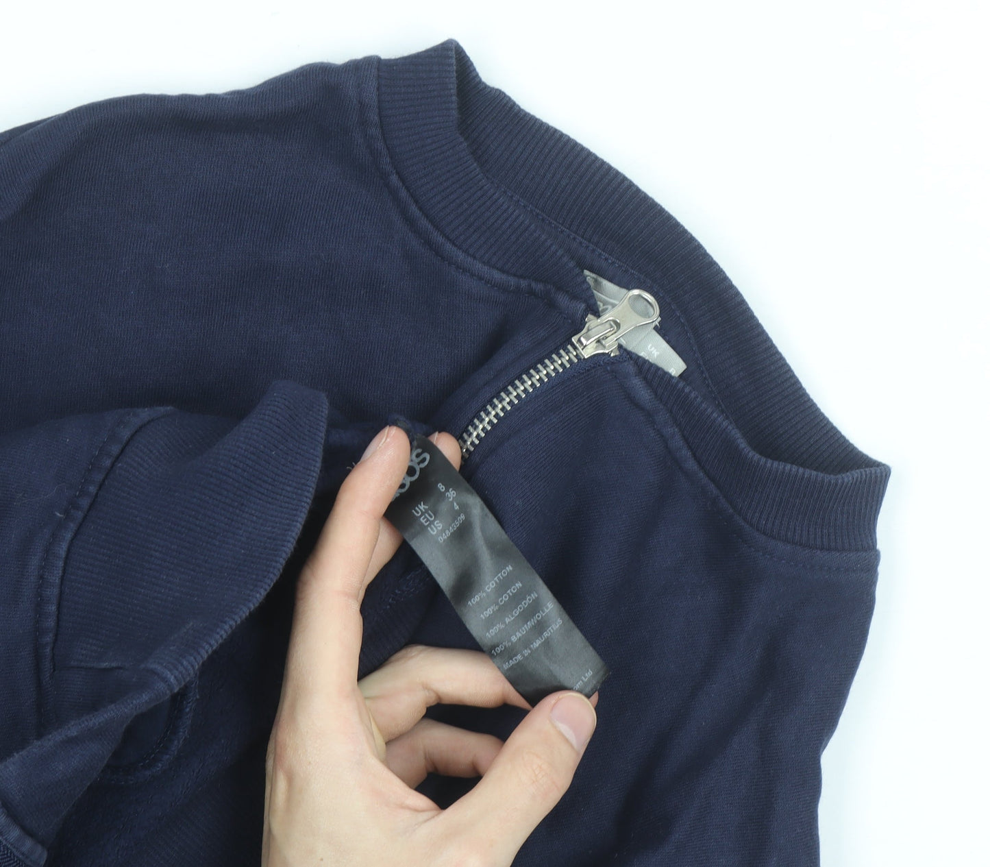 ASOS Men’s Blue Cotton Zip Basic Jacket Size S Regular Fit