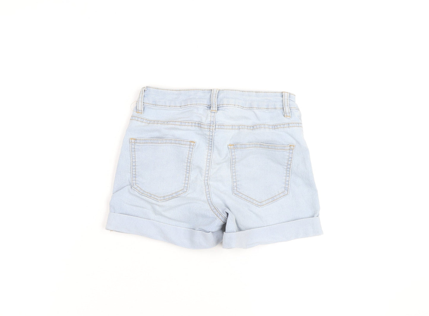 Denim Co. Women's Blue Size 6 Cut-Off Denim Shorts