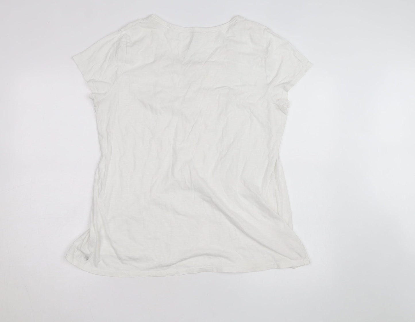TU Women’s White Cotton Short Sleeve Button Blouse Size 20