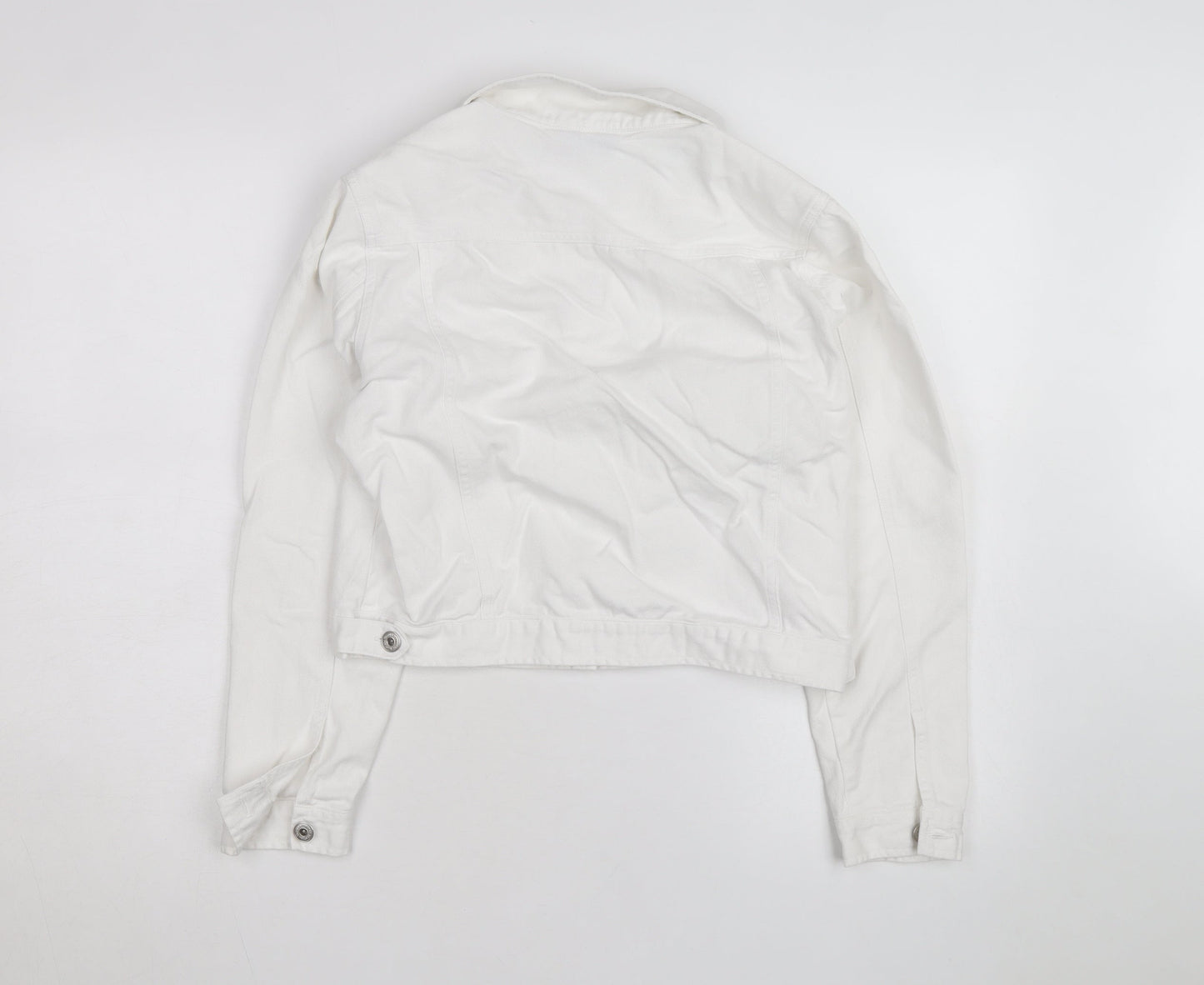 Western Trading Women's White Cotton Button Jacket Size 12