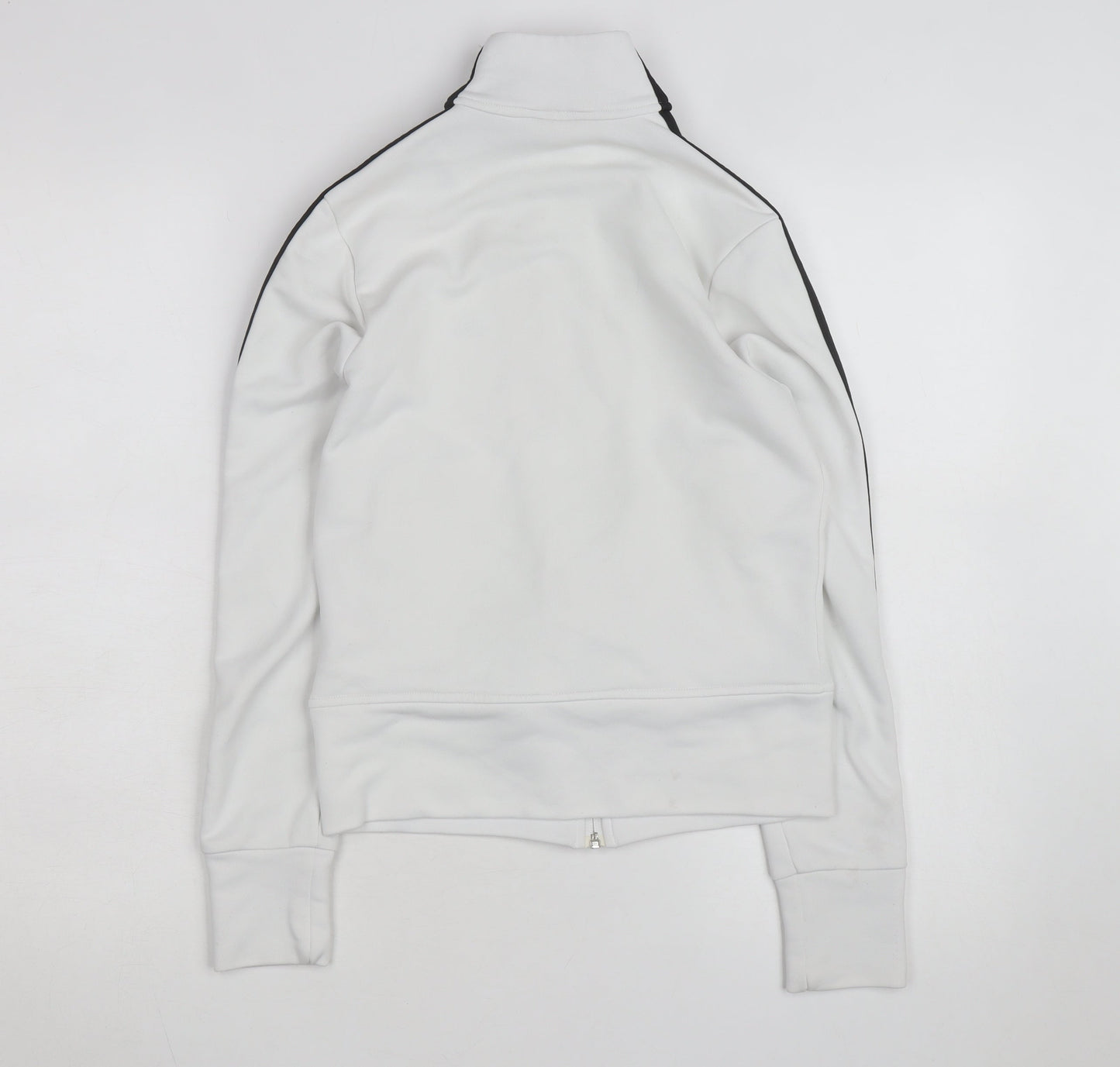 adidas Women's White Track Jacket Size 10 Full Zip Sports Top