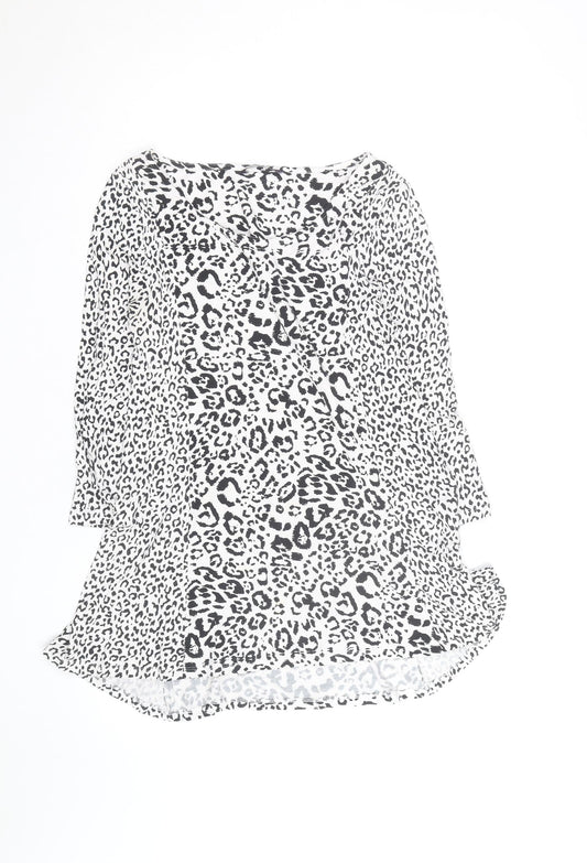 Marks and Spencer Women’s Black Leopard Print Shift Dress Size 8