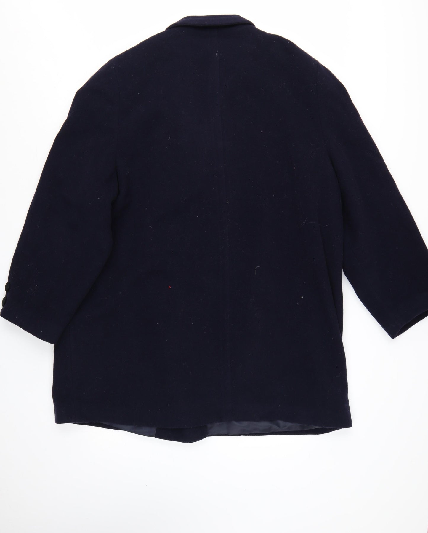 Living Women's Blue Wool Overcoat Size 20 Lined Button Classic Style