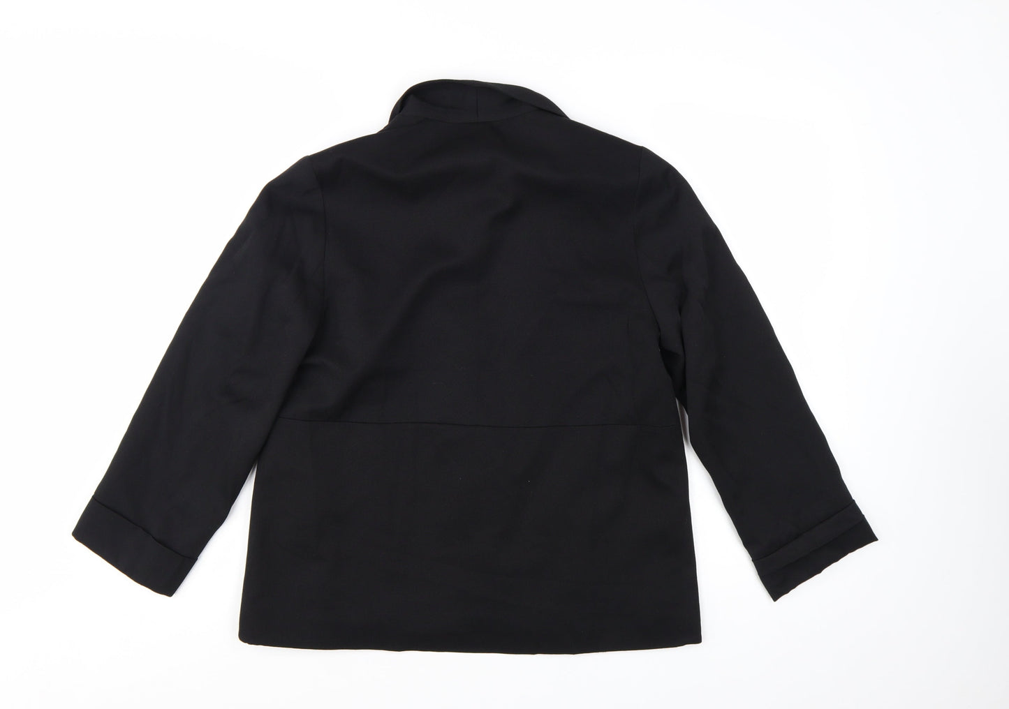 Monsoon Womens Black Shawl Lapel Blazer Jacket UK 12