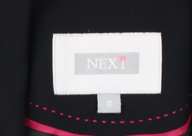 Next Women Black Size 12 Shawl Lapel Single-Breasted Blazer