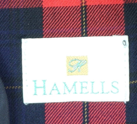 Hamells Womens Red Tartan Check Blazer Jacket UK 20 Classic Lined