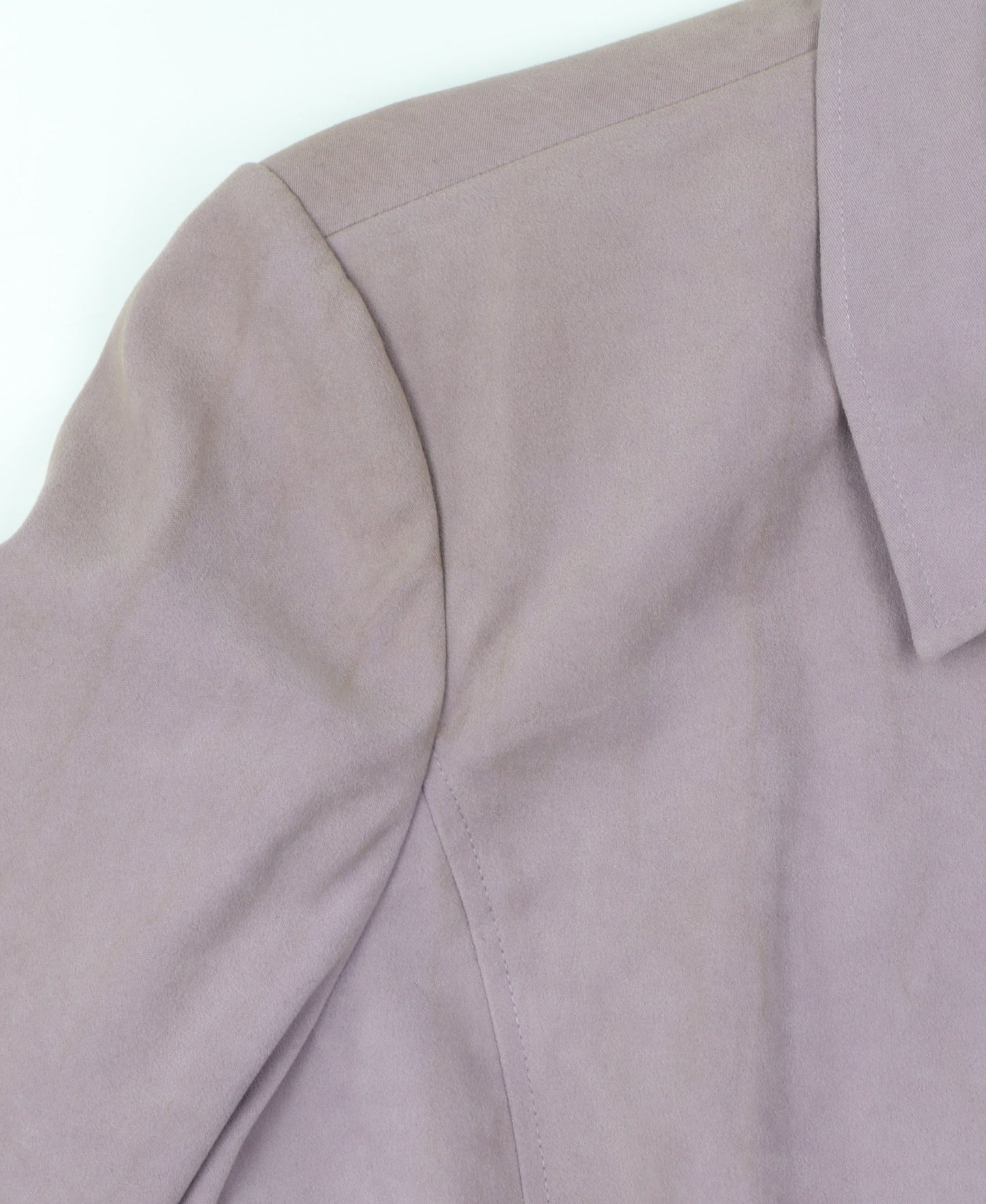 Bonmarché Women’s Purple Suede Look Zip Collared Jacket Size 18