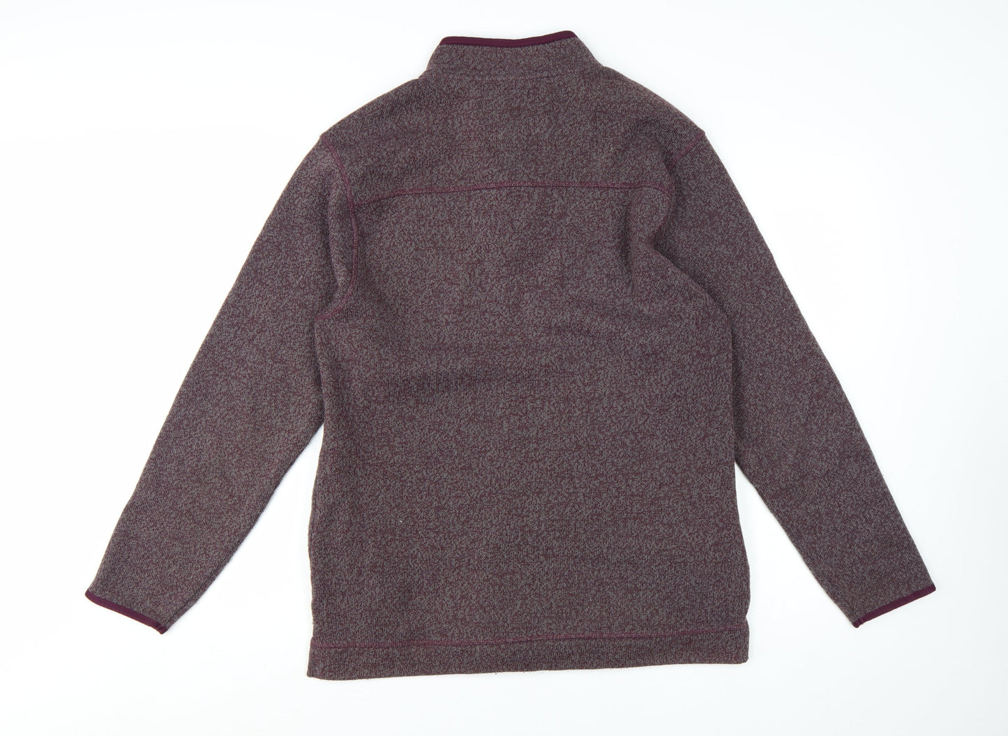 Weird Fish Men's Purple Knit 1/4 Zip Pullover Sweatshirt L