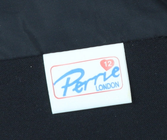 Perrie London Women's Black Short Sleeve Suit Jacket Size 12 Classic Blazer