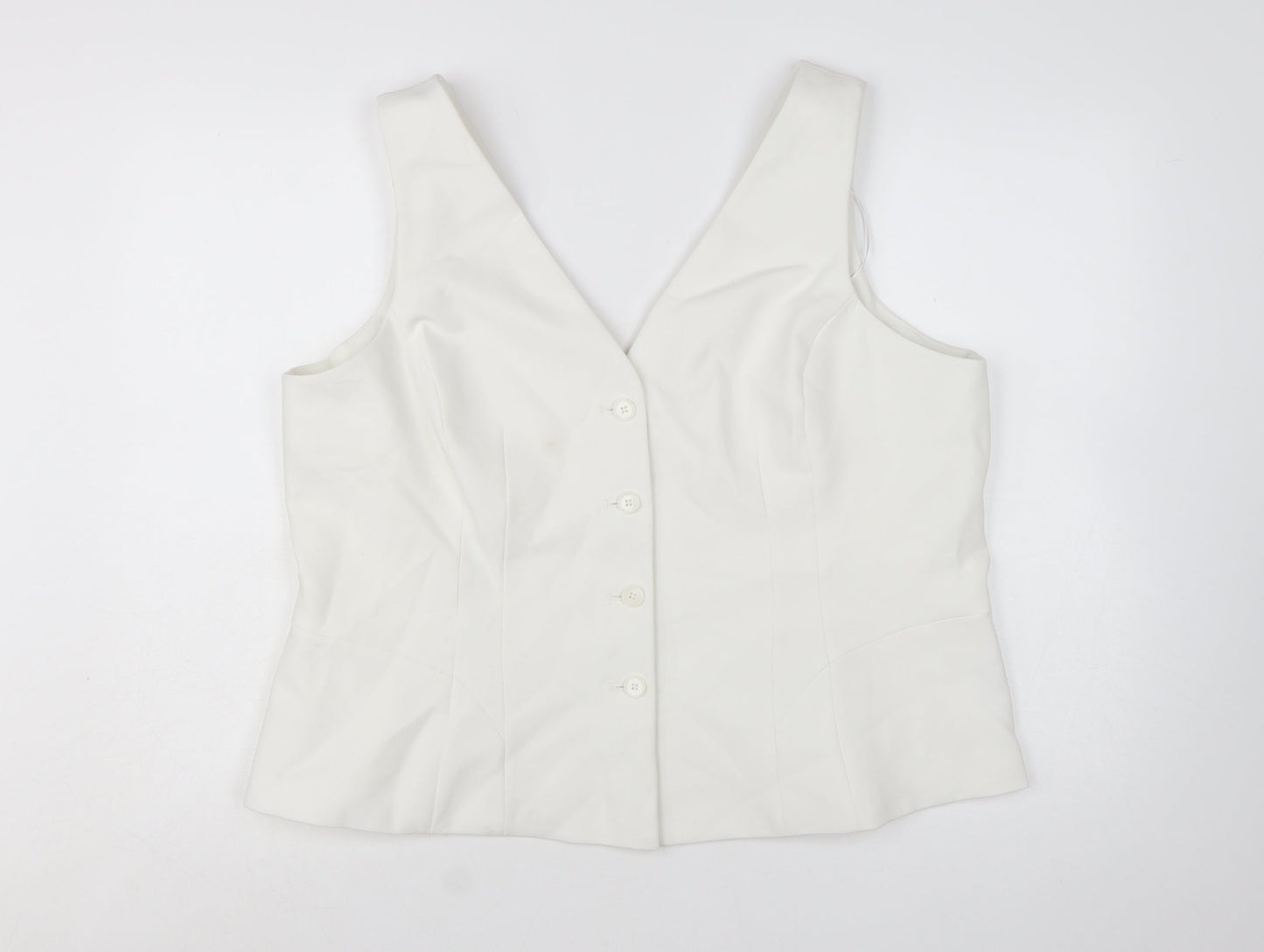 Marks and Spencer Women Ivory Size 22 Tailored Suit Waistcoat