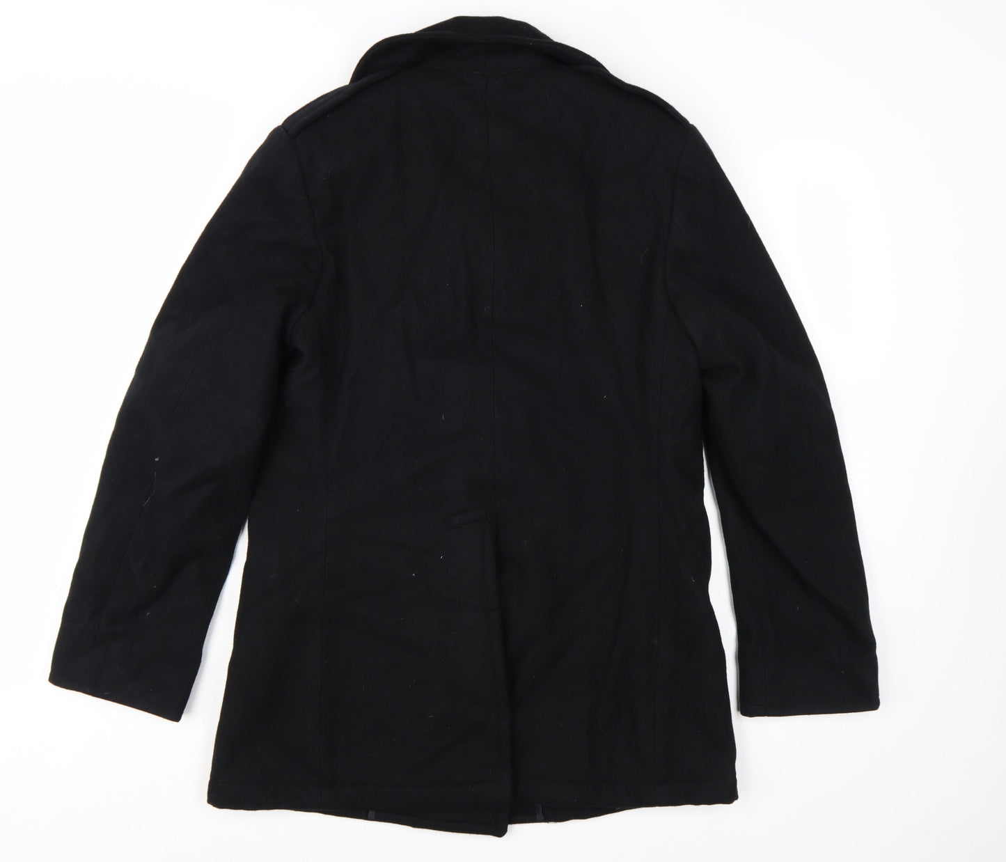 Defense Logistics Agency Women's Black Wool Pea Coat Size 10