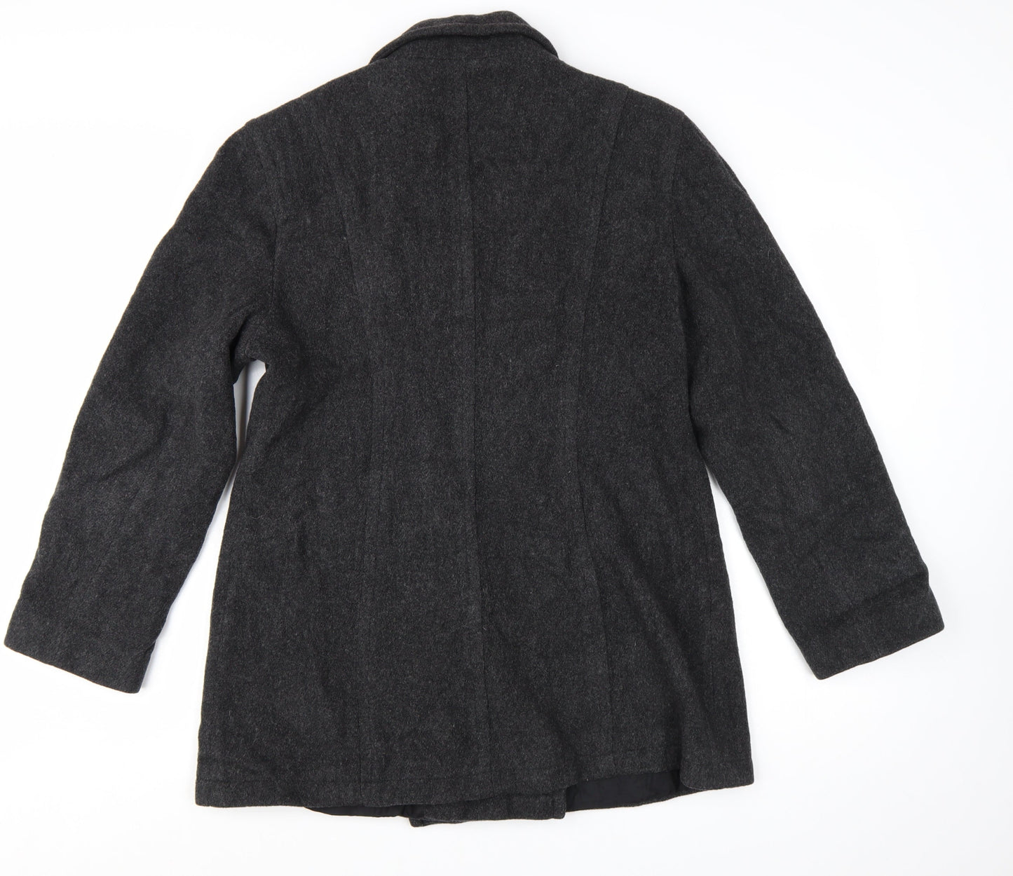 Worthington Women's Black Wool Pea Coat Size 12 Double-Breasted