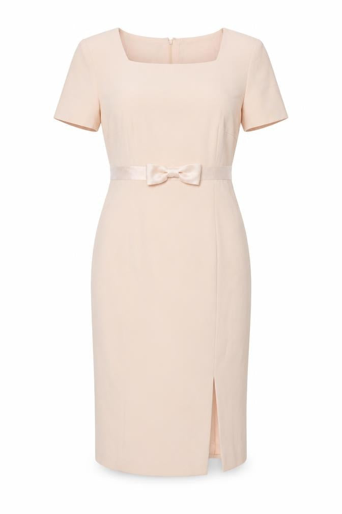 Kay Unger Women Beige Knee Length Sheath Dress Size 10