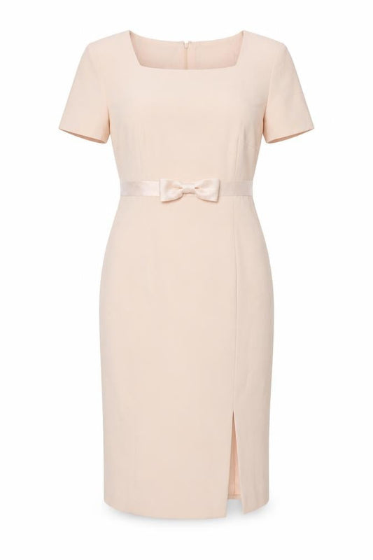 Kay Unger Women Beige Knee Length Sheath Dress Size 10