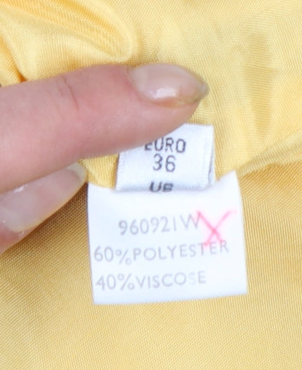 Viyella Womens Yellow Classic Fit Single-Breasted Blazer UK 10