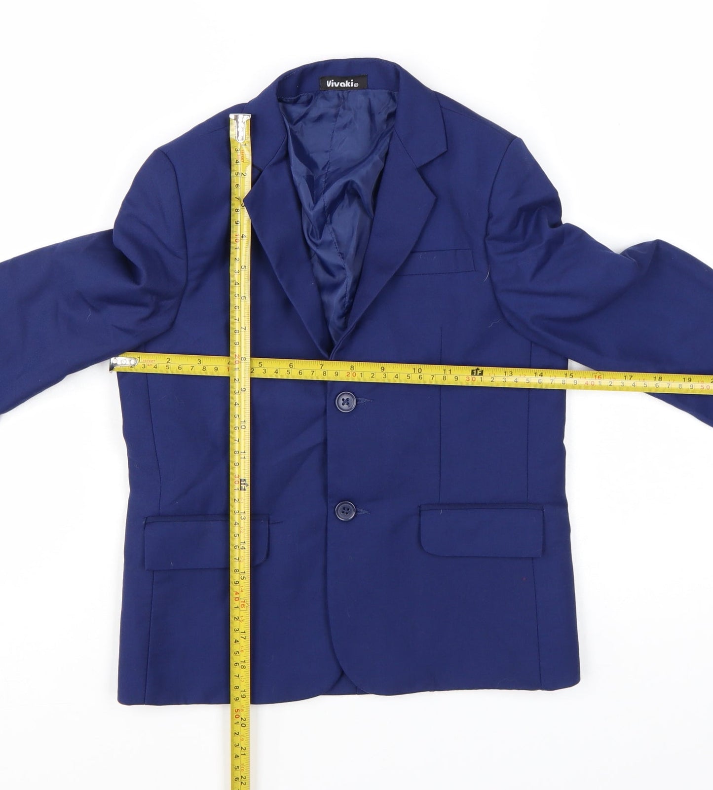 Vivaki Boys Blue 6 Years Classic Two-Button Suit Jacket