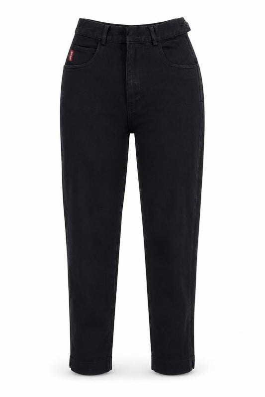 Next Petite Women's Black High Rise Tapered Jeans UK 6