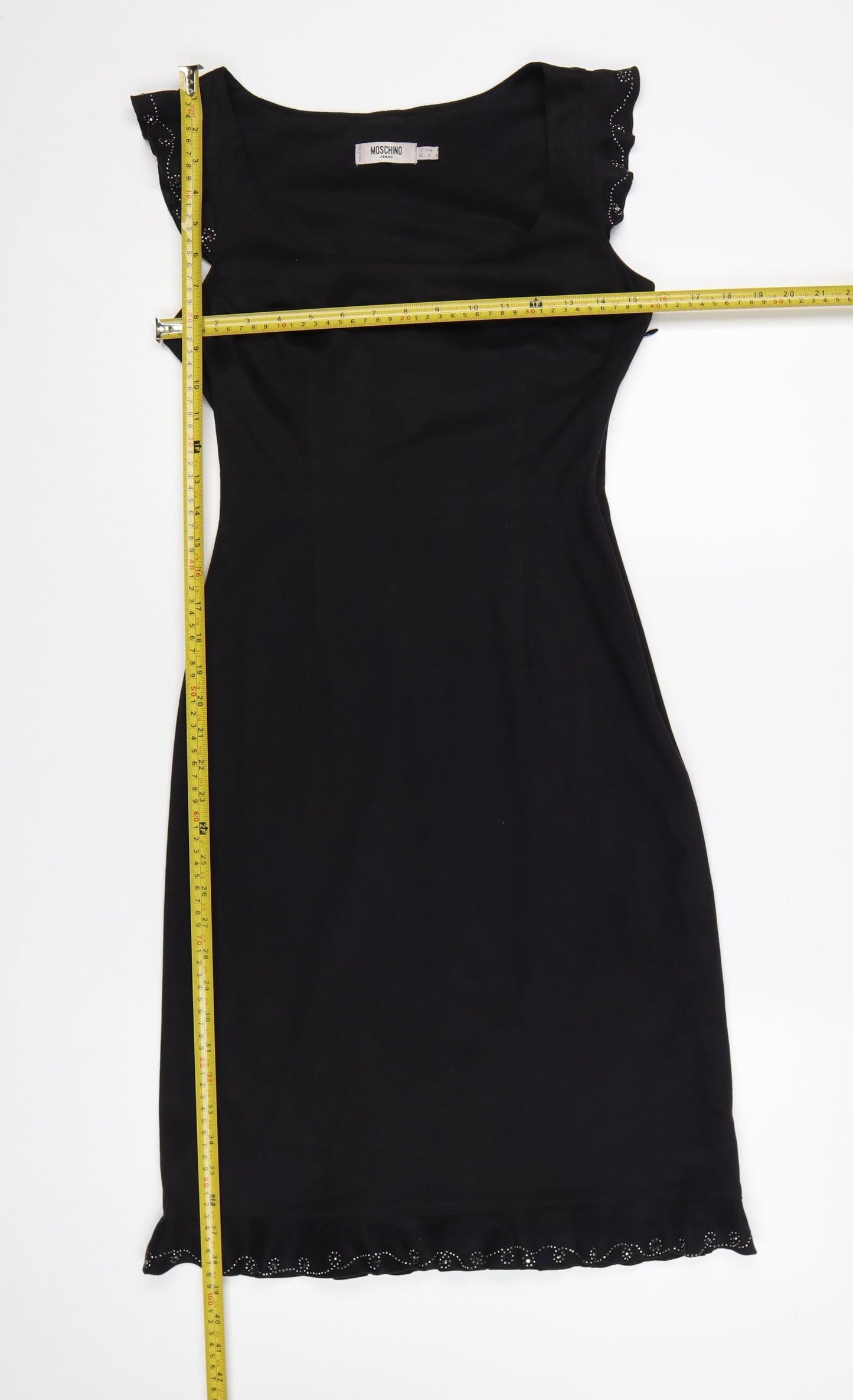 Moschino Jeans Black Sleeveless Women's Dress UK 10 Slim Fit