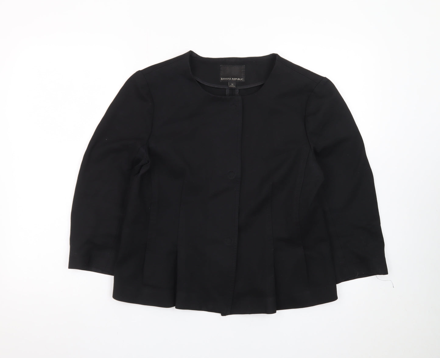Banana Republic Women Black Size 12 Tailored Suit Jacket