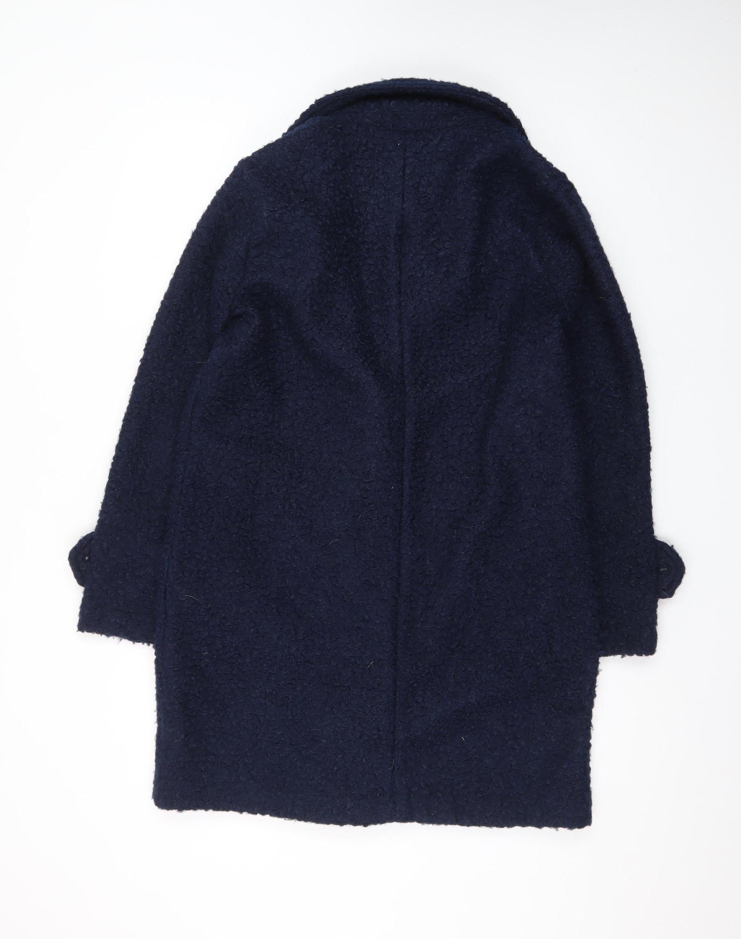 Tu Women’s Blue Mid-Length Overcoat Size 8 Lined Button Front