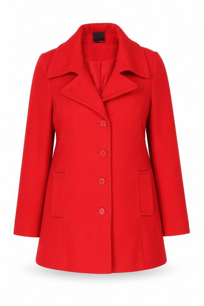 TGS Womens Red Size 14 Polyester Lined Single-Breasted Jacket