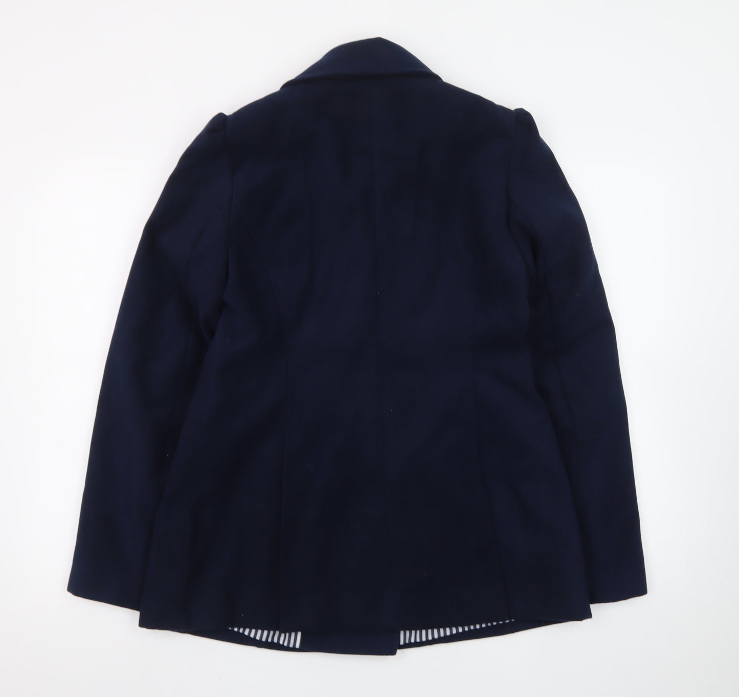 Next Women’s Blue Mid-Length Pea Coat Size 12 Double-Breasted