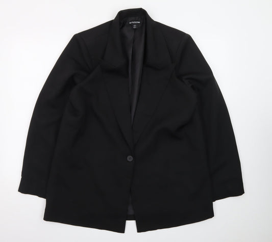 PrettyLittleThing Women’s Black Size 12 Single-Breasted Blazer