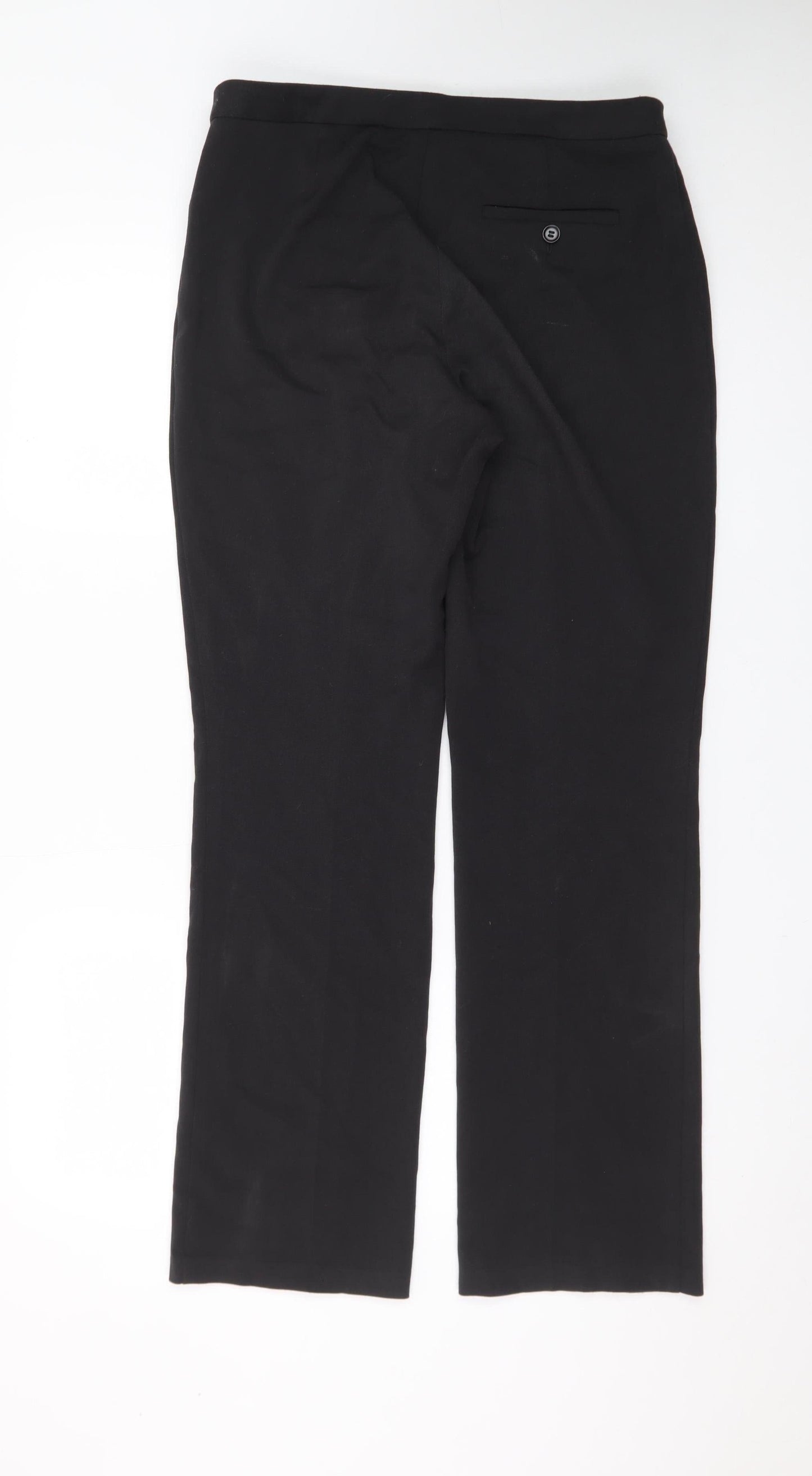 Marks and Spencer Women’s Black Size 10 Straight Leg Stretch Trousers