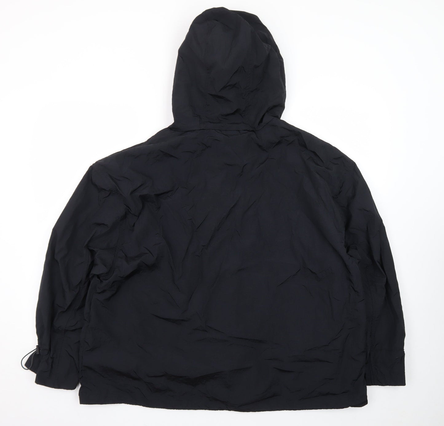 Next Women's Black Nylon Hooded Parka Jacket Size 16