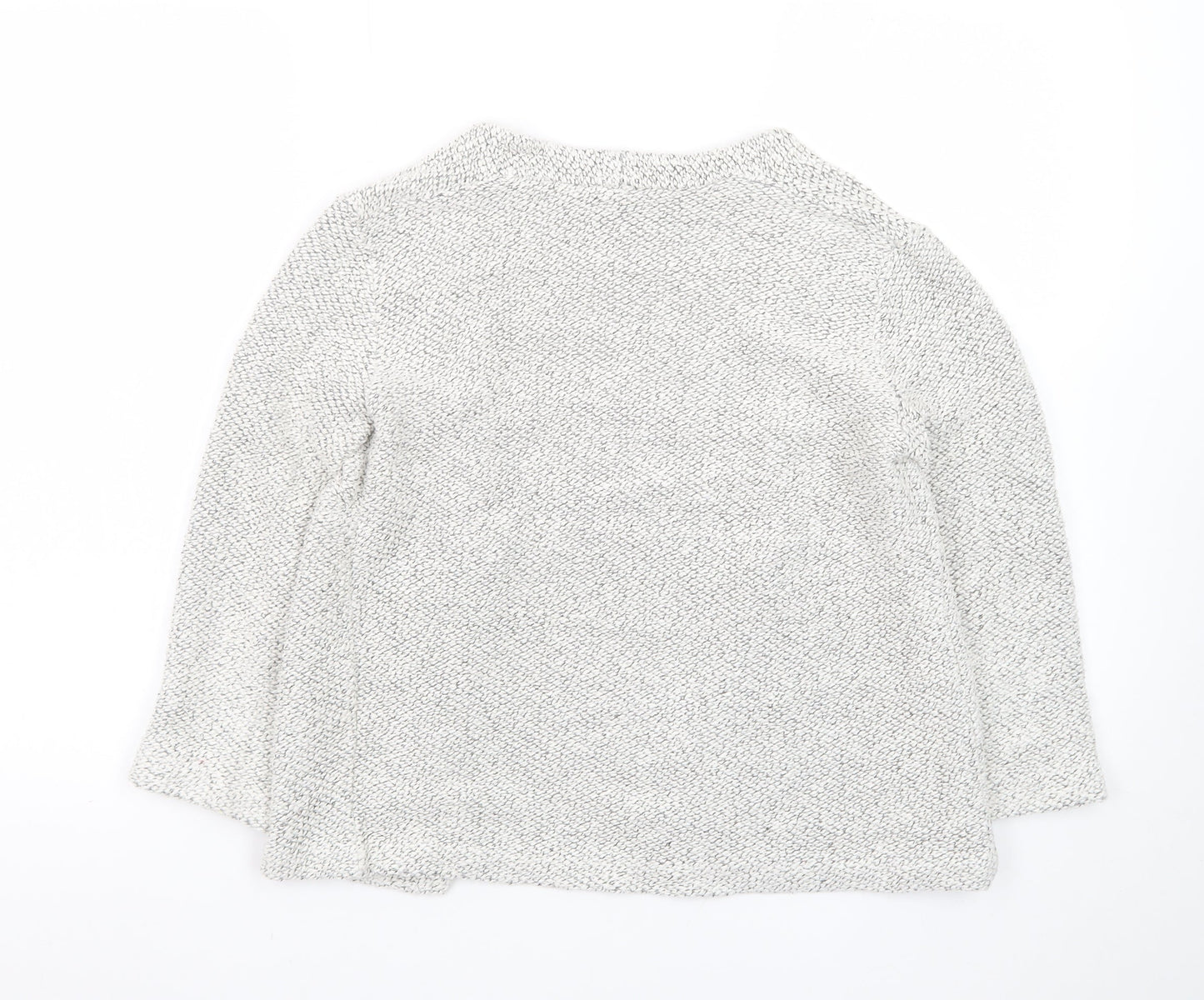 H&M Women's Grey XS Open Knit Long Sleeve Cardigan