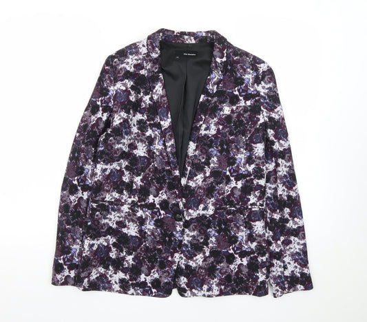 The Kooples Women's Purple Floral Single-Breasted Blazer Size 8