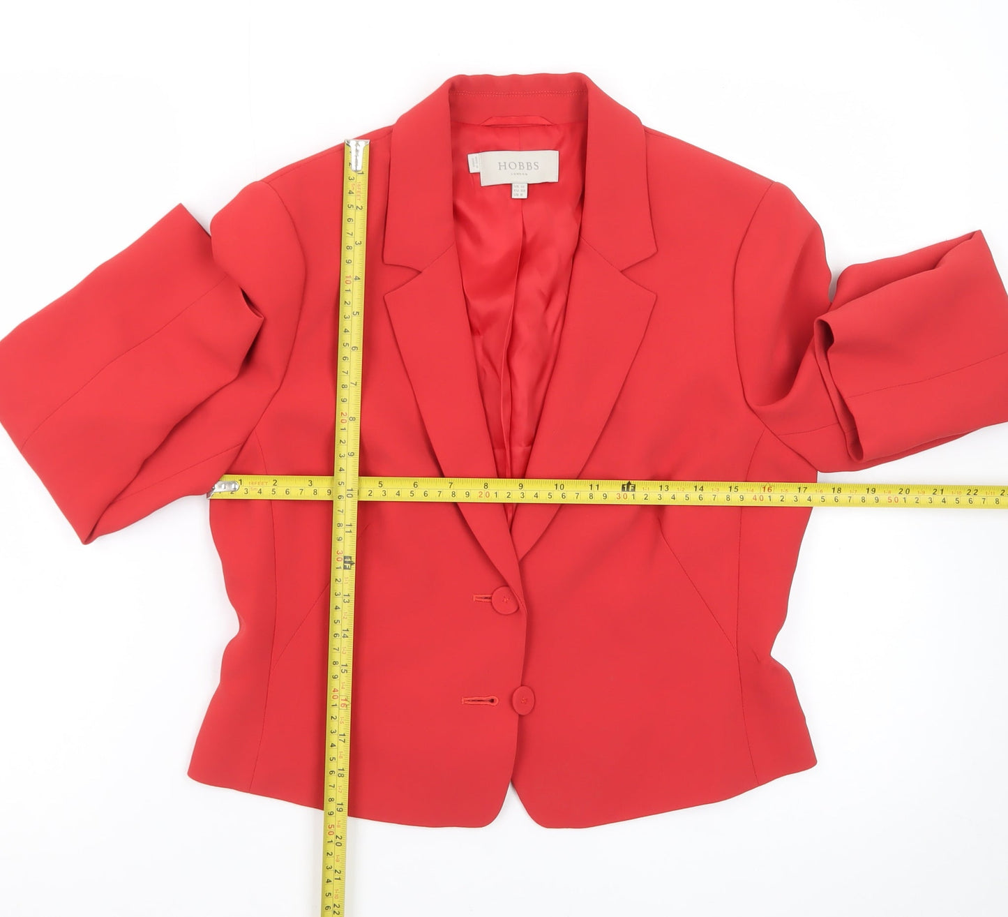 Hobbs Women Red Tailored Single-Breasted Blazer UK 10
