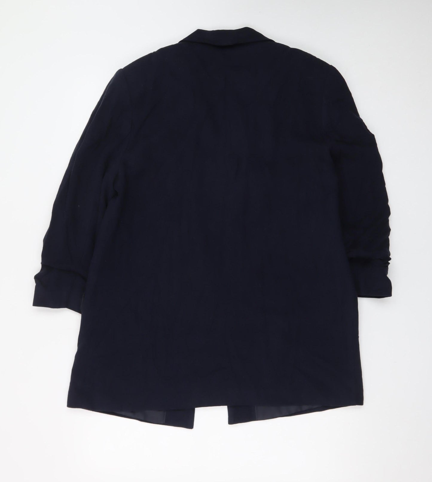 F&F Women Navy Blue Long Single-Breasted Blazer UK 18