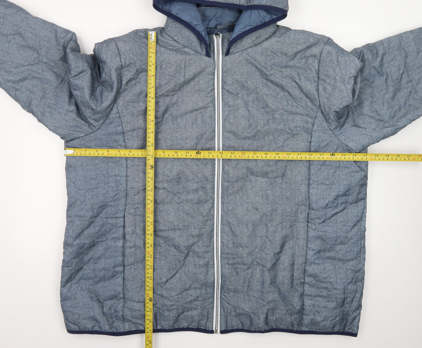 Nathalie Andersen Men's Blue 2XL Hooded Puffer Jacket