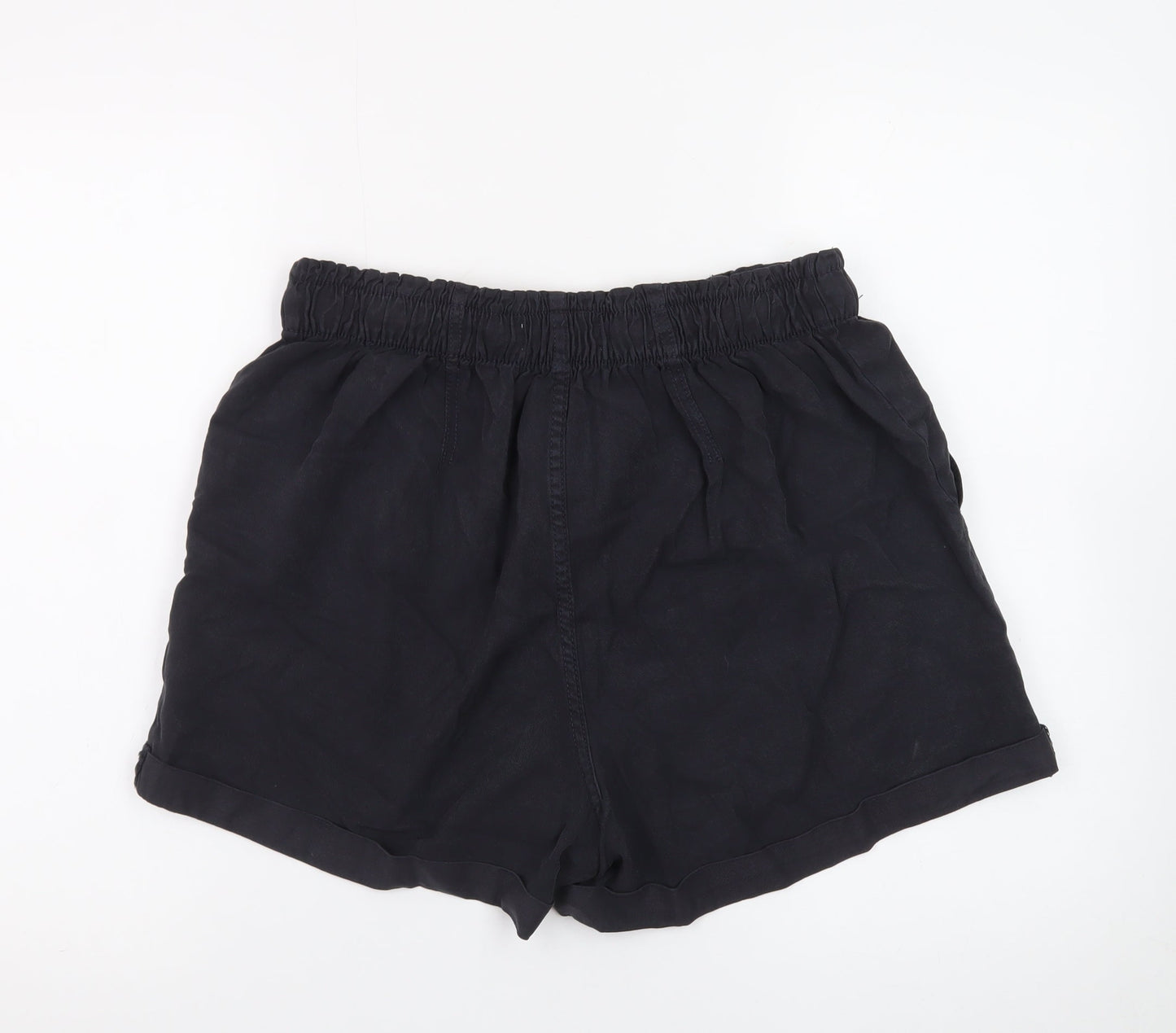 Denim Co Women Black M Casual Drawstring Shorts