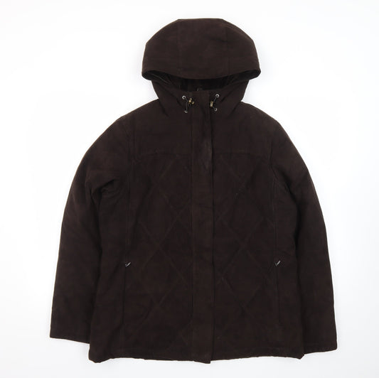 L.L.Bean Women's Brown Hooded Down Puffer Coat Size S Regular