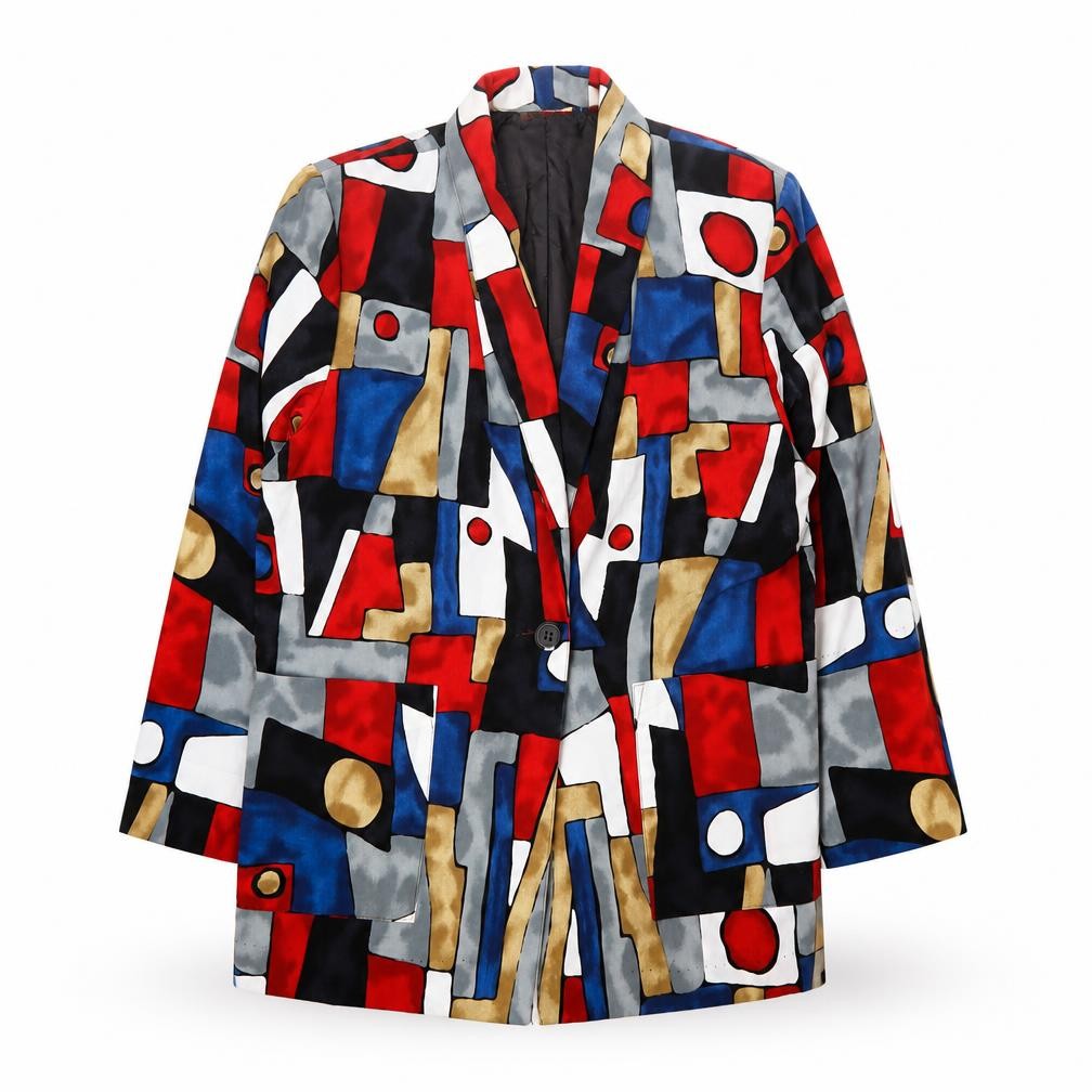Kensington Square Women’s Multicoloured Geometric Petite Blazer S
